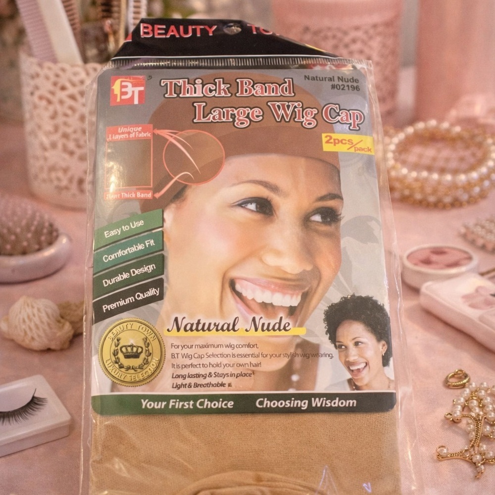 Thick Band Large Wig Cap in Natural Nude